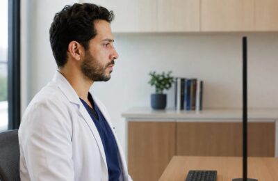 Médico utilizando IA