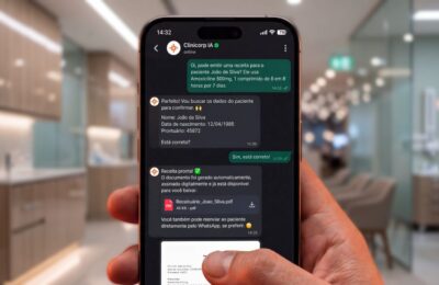 Receituário via WhatsApp, do Clinicorp, é o primeiro do Brasil a unir emissão pelo app, inteligência artificial e assinatura digital com validade jurídica.
