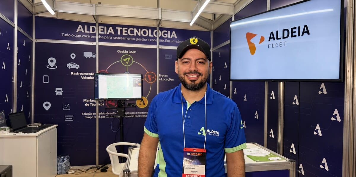 Aldeia Tecnologia apresentou seu ecossistema de rastreamento veicular na Exposec 2026.