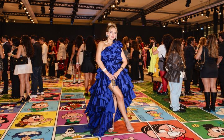 Lia Sangali esteve presente na São Paulo Fashion Week.